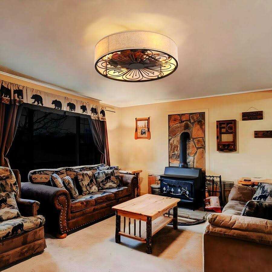 TOZING 19.7 in. Indoor Bronze Smart Low Profile Ceiling Fan with Remote and Light Kit - Image 3