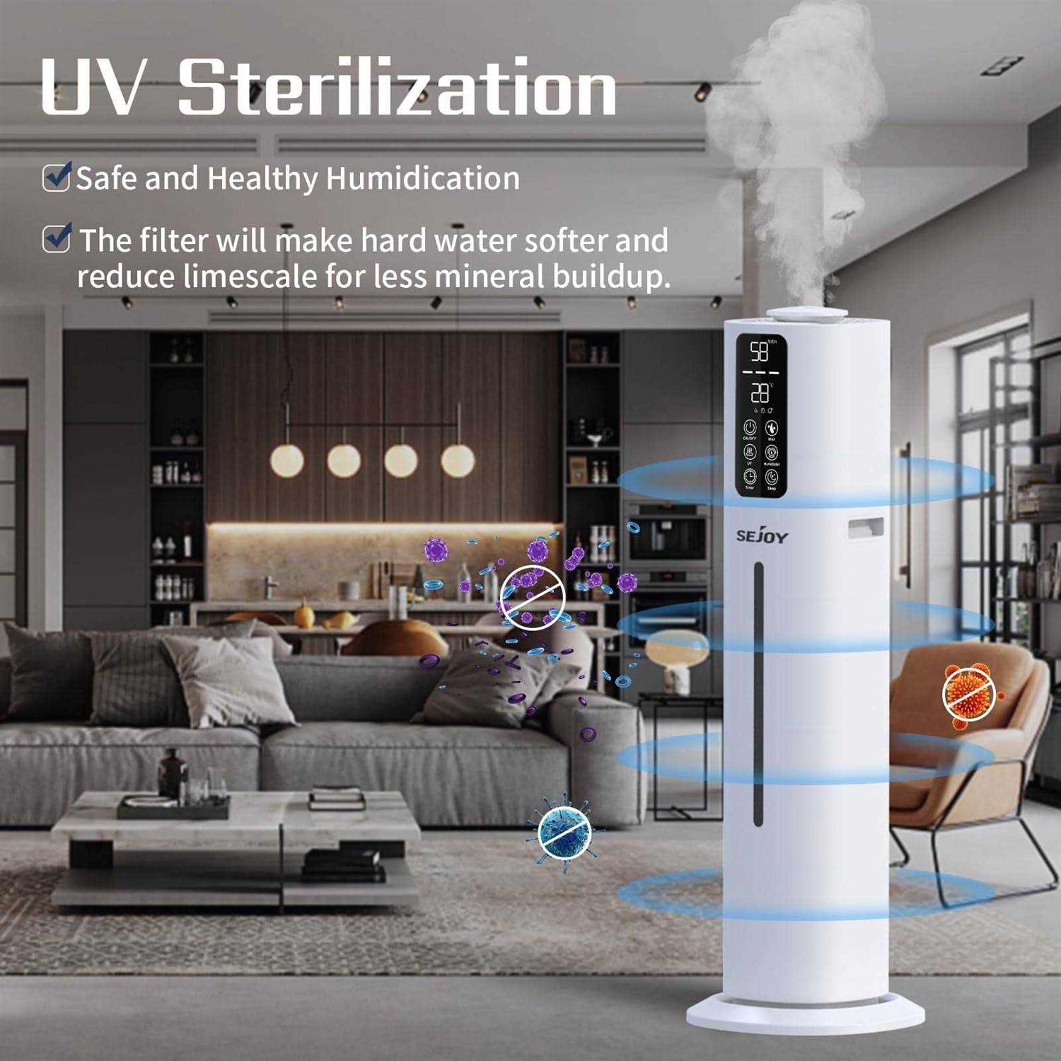 Sejoy Humidifiers for Large Rooms Bedroom Ultrasonic Humidifiers for Baby,2.11 gal Top Fill Humidifier - Image 5