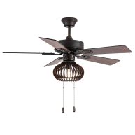 River of Goods Ashland 42 in. Indoor LED Oil Rubbed Bronze Ceiling Fan with Light Kit