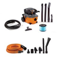 RIDGID 4 Gal. 6.0 Peak HP Wet/Dry Shop Vacuum with Detachable Blower, Fine Dust Filter, Hose, Accessories and Car Cleaning Kit