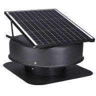 VEVOR 22 in. Solar Attic Fan 40 W 1230 CFM Large Air Flow Solar Roof Vent Fan Weatherproof Wall Fan with 110V Smart Adapter WDPQSWDKZQY404HTNV1