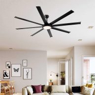 Wingbo 64 and 80 and 96 Ceiling Fan with Lights and Remote Control