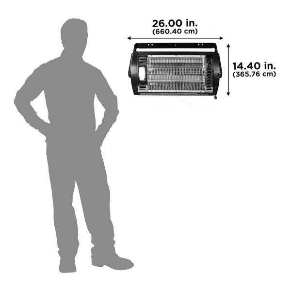 Ventamatic 750-Watt/1500-Watt Dual Quartz Electric Indoor Ceiling Heater - Image 2
