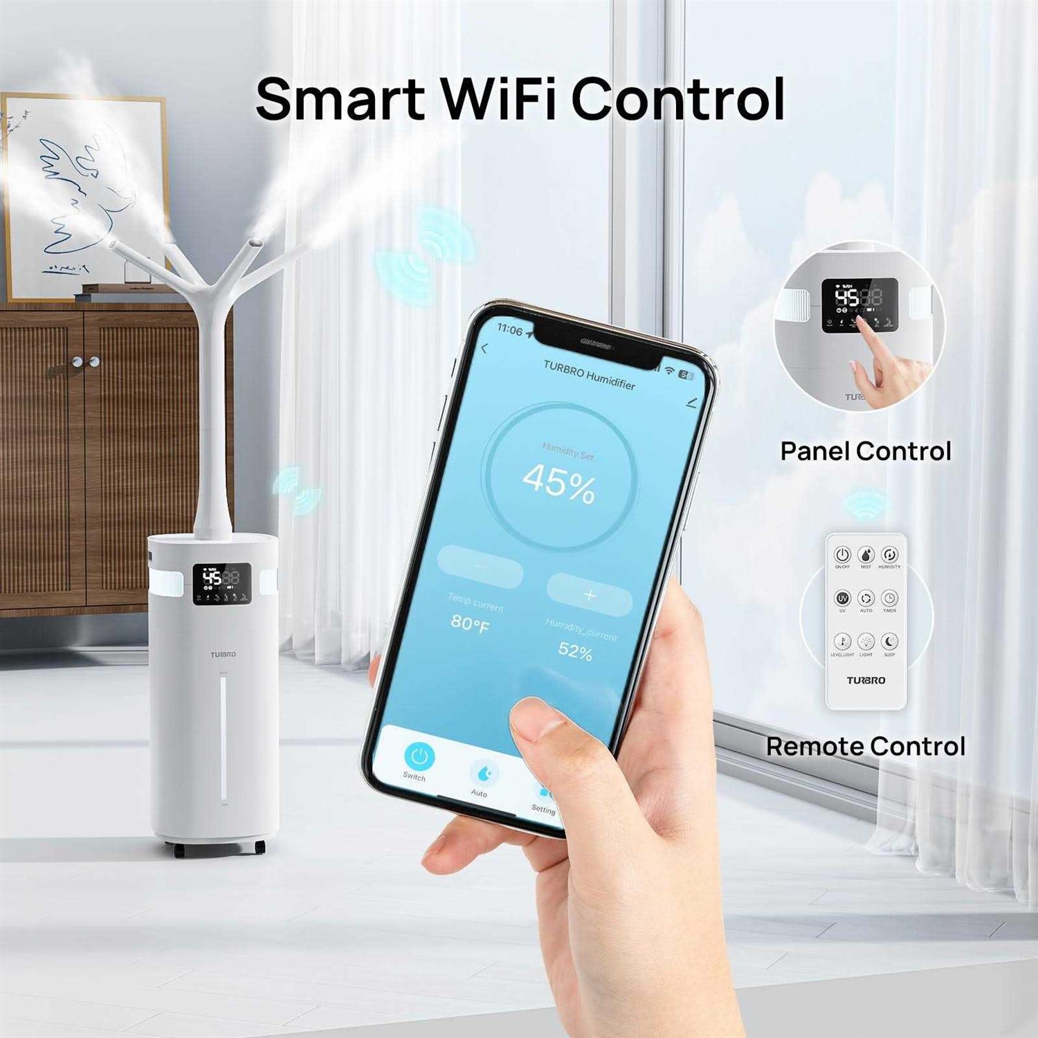 TURBRO Commercial Humidifier WiFi-Enabled 5.3Gal/20L Ultrasonic Air Vaporizer for Large Rooms up to 2000 Sq Ft - Image 3