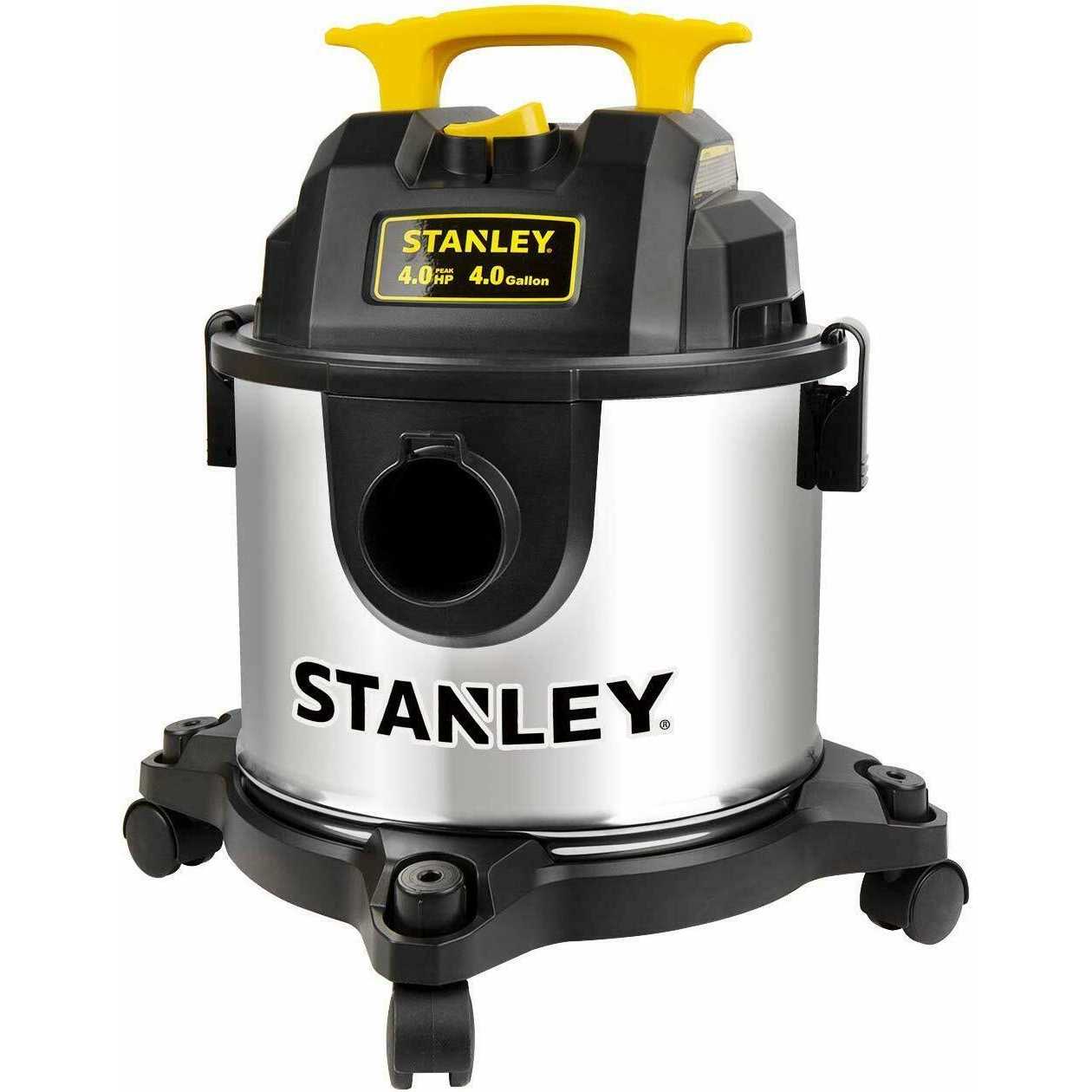 SL18301-4B Stanley Wet Dry Vacuum 4 Peak HP 4 Gallon Stainless Steel