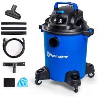 Vacmaster 3 Peak HP 5 Gallon Shop Hepa Filter Powerful Suction Wet Dry Vacuum Cleaner with Blower Function 1-1/4 inch Hose 10ft Power