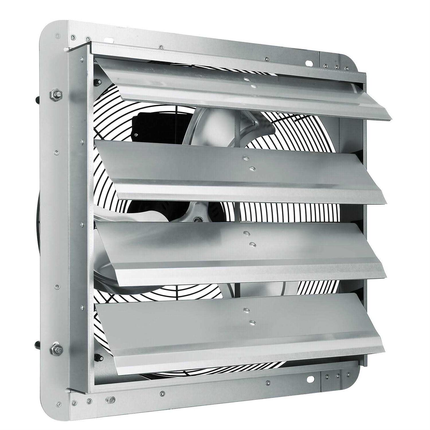 VEVOR 16 in. Shutter Exhaust Fan High-speed 2000 CFM Aluminum Wall Mount Attic Fan Ventilation and Cooling for Greenhouses - Image 4