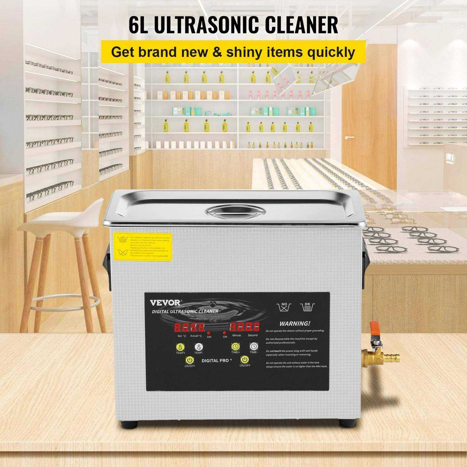 VEVOR 6L Upgraded Ultrasonic Cleaner Professional Digital Lab Ultrasonic Parts Cleaner with Heater Timer for Jewelry - Image 2