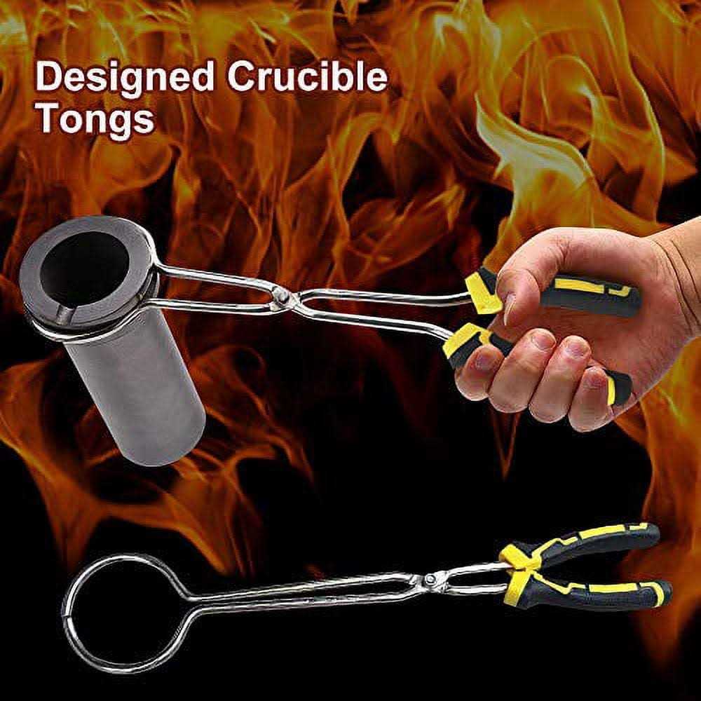 Toauto 3KG Gold Melting Furnace,1400W 2000f Digital Electric Melting Furnace with Graphite Crucible for Melt Scrap - Image 2