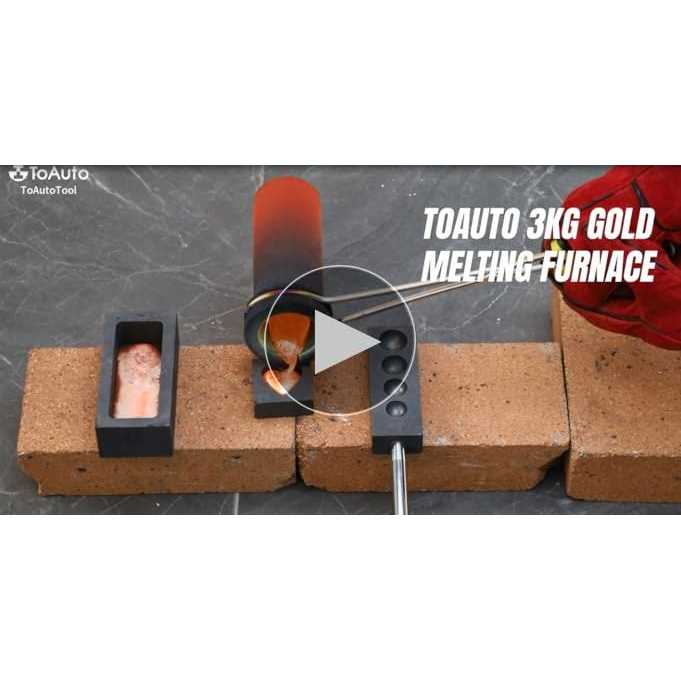 Toauto 3KG Gold Melting Furnace,1400W 2000f Digital Electric Melting Furnace with Graphite Crucible for Melt Scrap - Image 5