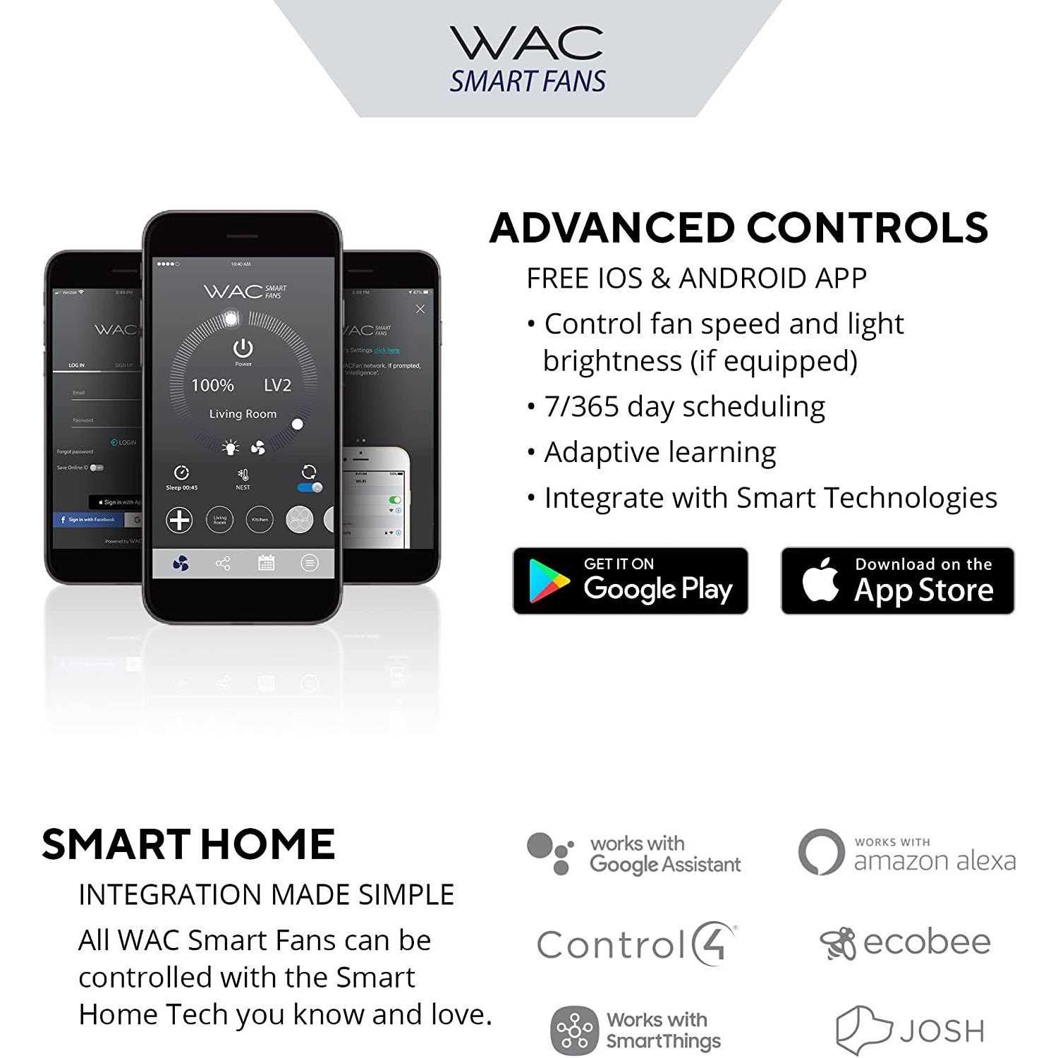 WAC Lighting Mod Ceiling Fan with Light F-054L-MB/DK - Image 4