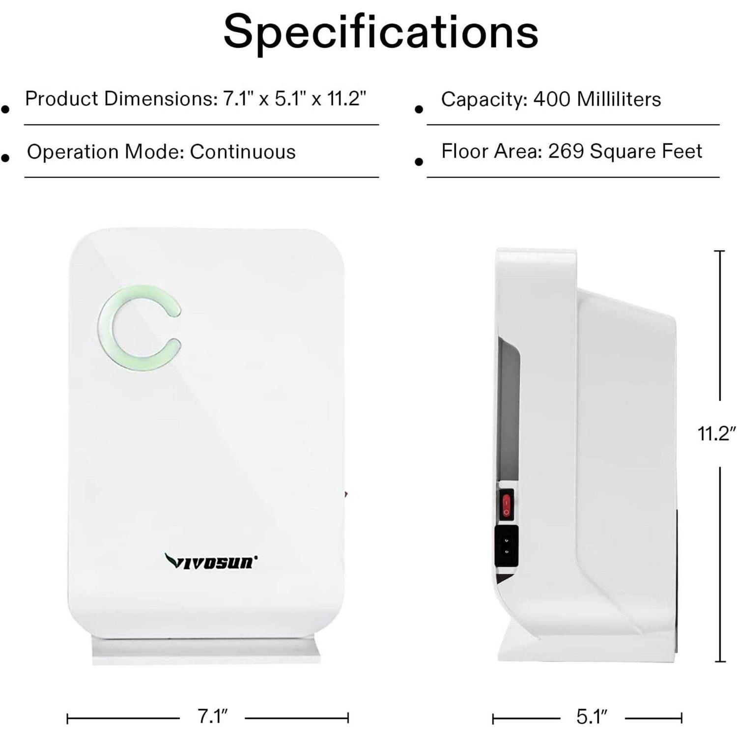 Vivosun Small Space Mini Dehumidifier for Grow Tent Closets Bathroom and Basemen - Image 5