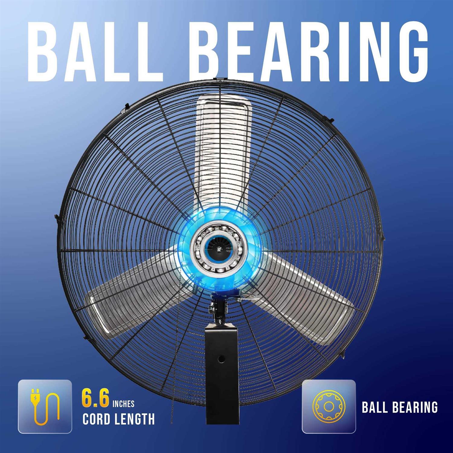 Tornado Pro Series High Velocity Wall Mount Fan 30 Inch Oscillating Fan For Commercial - Image 4