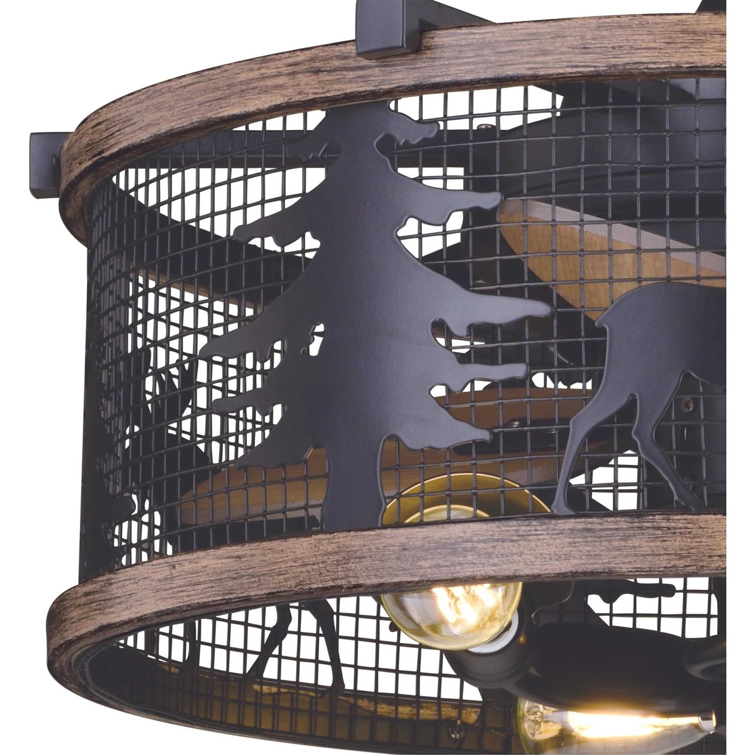 Vaxcel Kodiak 21 in. Ceiling Fan Black and Burnished F0103 - Image 2