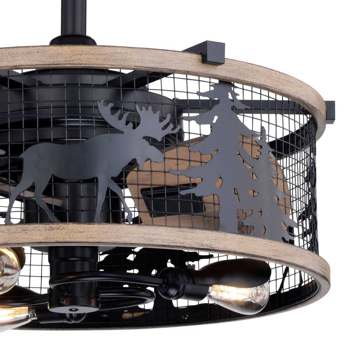 Vaxcel Kodiak 21 in. Ceiling Fan Black and Burnished F0103 - Image 3