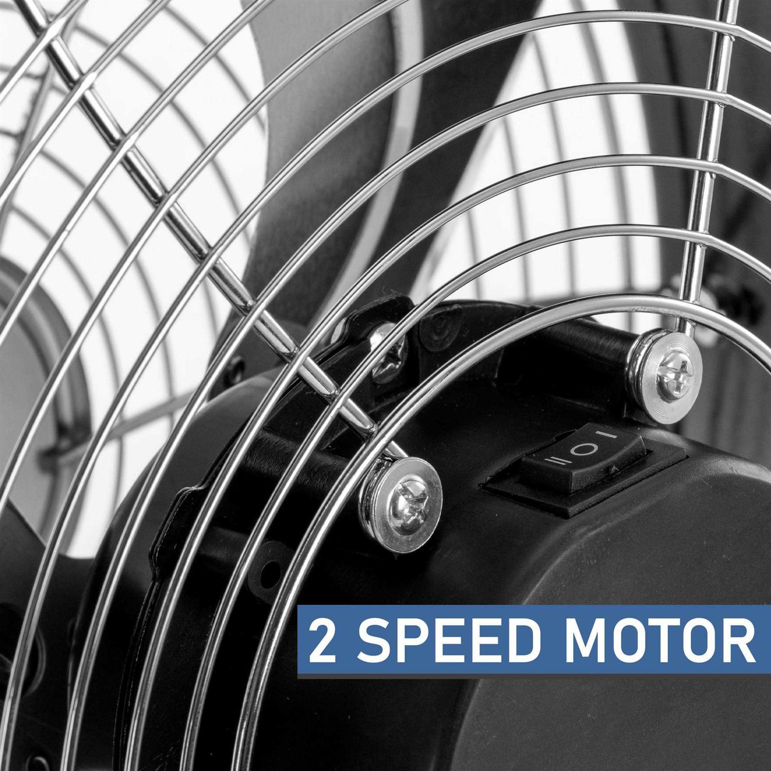 Vie Air 12 High Velocity Dual Speed Retro Metal Drum Fan - Image 2