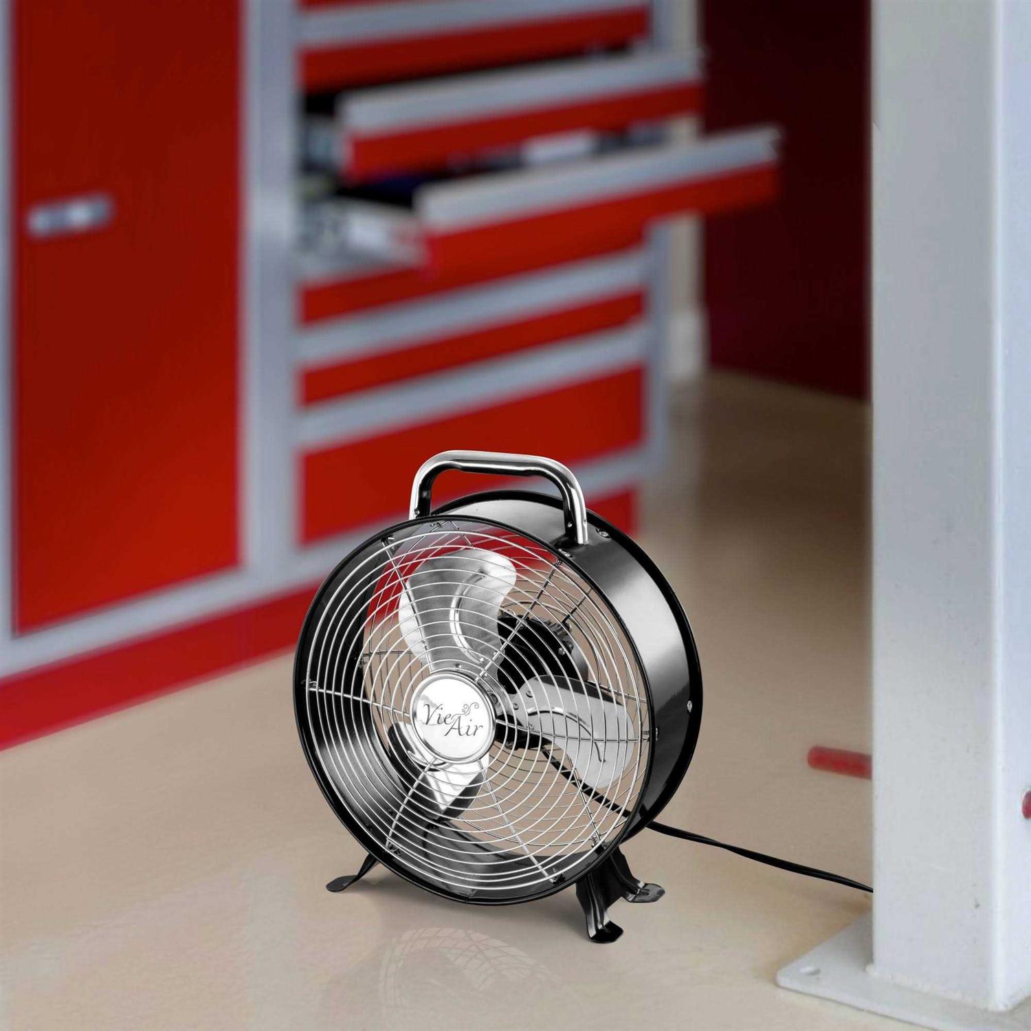Vie Air 12 High Velocity Dual Speed Retro Metal Drum Fan - Image 3
