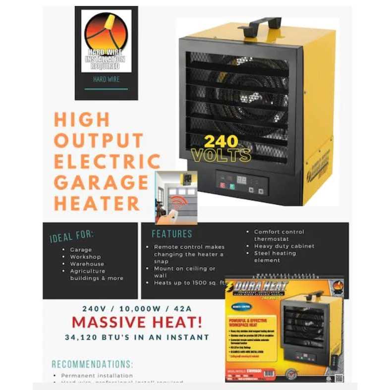 World Marketing EWH9600 Garage Heater - Image 4