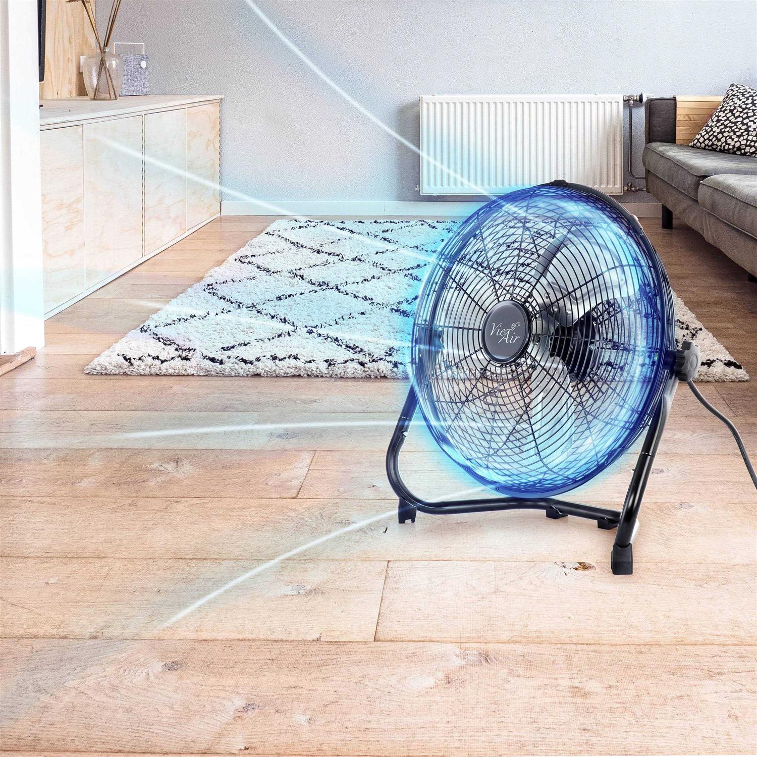 Vie Air 14 Industrial High Velocity Heavy Duty Metal Floor Fan 3 Speed - Image 4