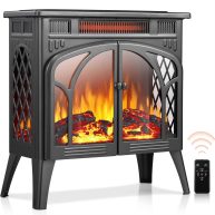 Rintuf Electric Fireplace Heater 1500w Infrared Fireplace Stove With 3d Flame Effect