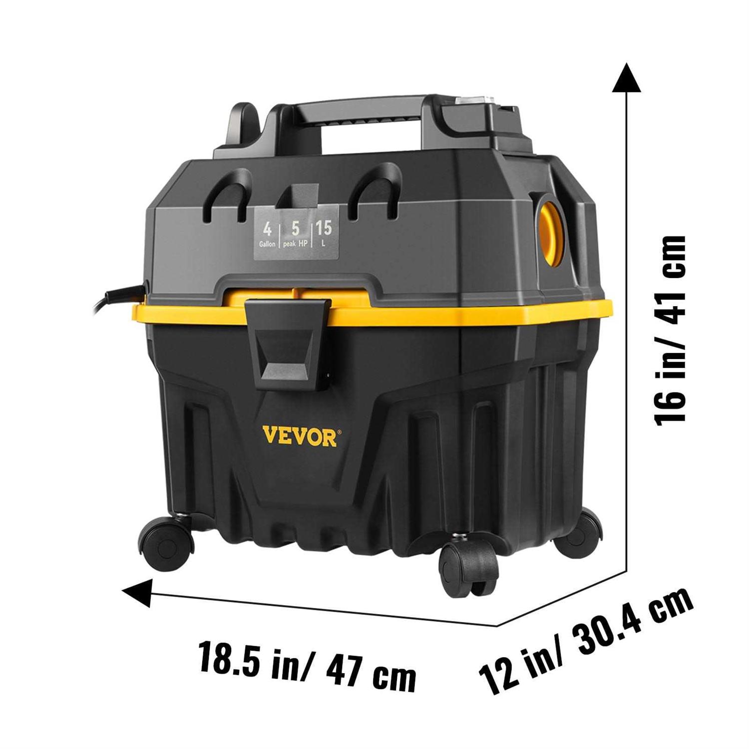 VEVOR Wet Dry Vac 4 Gallon 5 Peak HP 3 in 1 Shop Vacuum with Blowing Function - Image 5