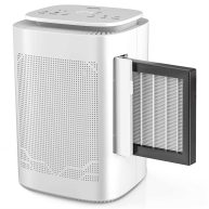 Thecosky Dehumidifier and Air Purifier Combo,HEPA H13 Filter and Negative Air Ion Function,54oz Water Tank with Drain Hose,24hrs Auto-Off
