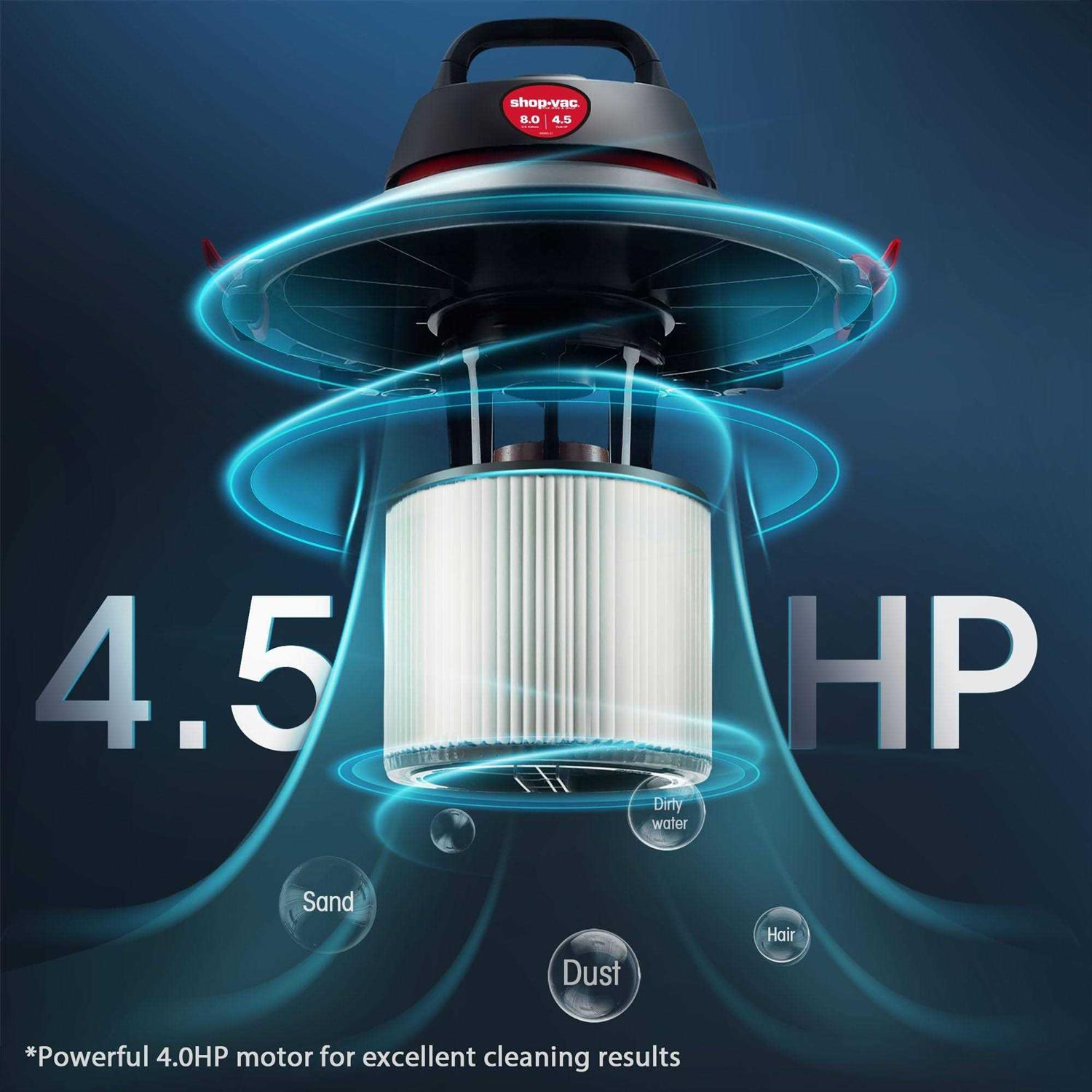 Shop-vac 8 Gallon 4.0-peak Hp Wetdry Vacuum 3 in 1 Function with Filt - Image 3