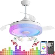 Sofucor 42 inch Retractable Ceiling Fan with Lights Control