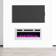 Shipman Recessed Wall Mounted Electric Fireplace Insert Orren Ellis Finish