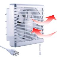 SAILFLO Extractor Fan 500 m³/h 380 m³/h 2-Way Reversible Bathroom Air Fan with Louvered Drawstring Large Airflow for Walls Windows Kitchen Garage T
