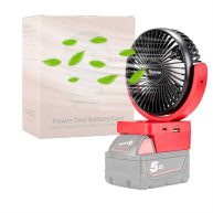 Rozlchar Portable Cordless Fan for Milwaukee M18 18V Battery Work for M18 48-11-1860