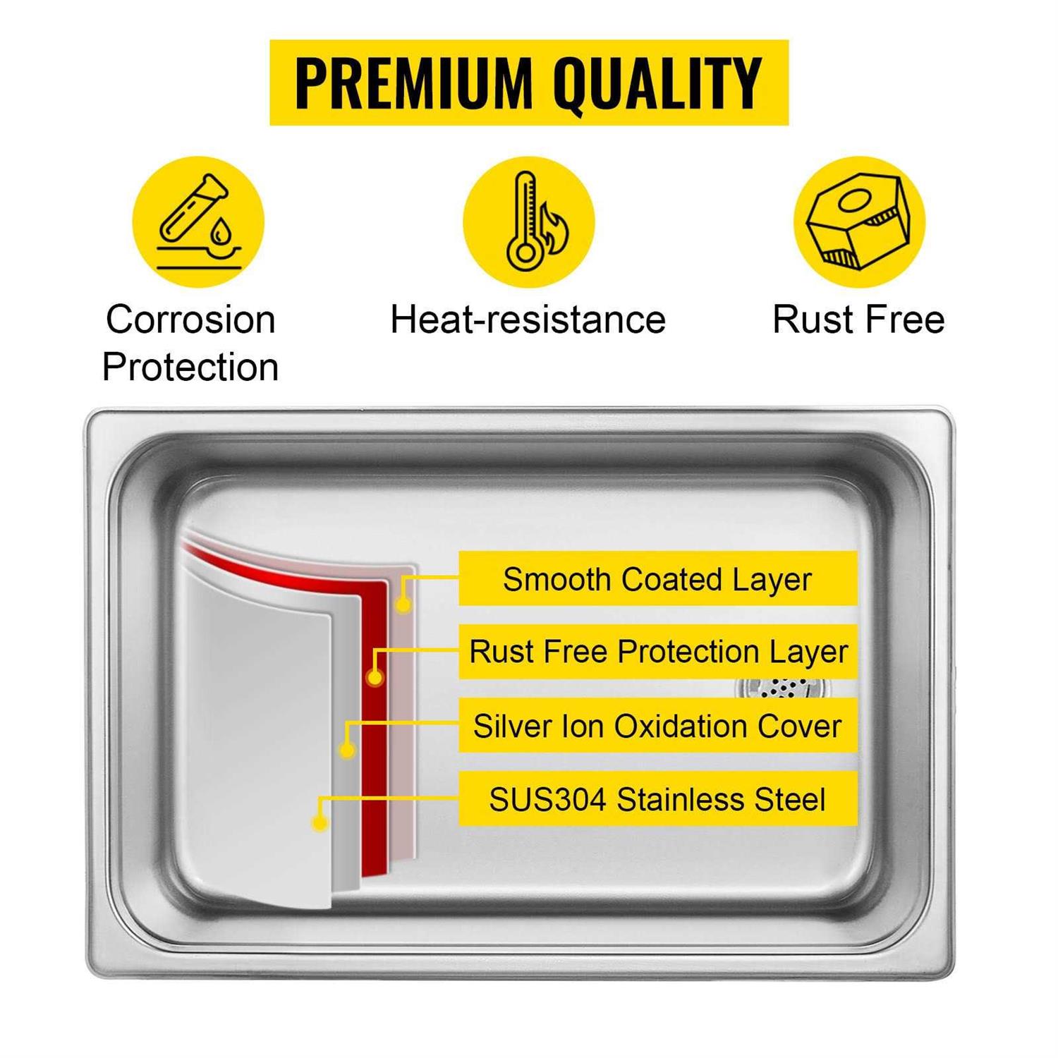 VEVOR 15L Upgraded Ultrasonic Cleaner 600W Heater 360W Ultrasonic Professional Digital Lab Ultrasonic Parts Cleaner QXJ15LCSB-600W001V1 - Image 3