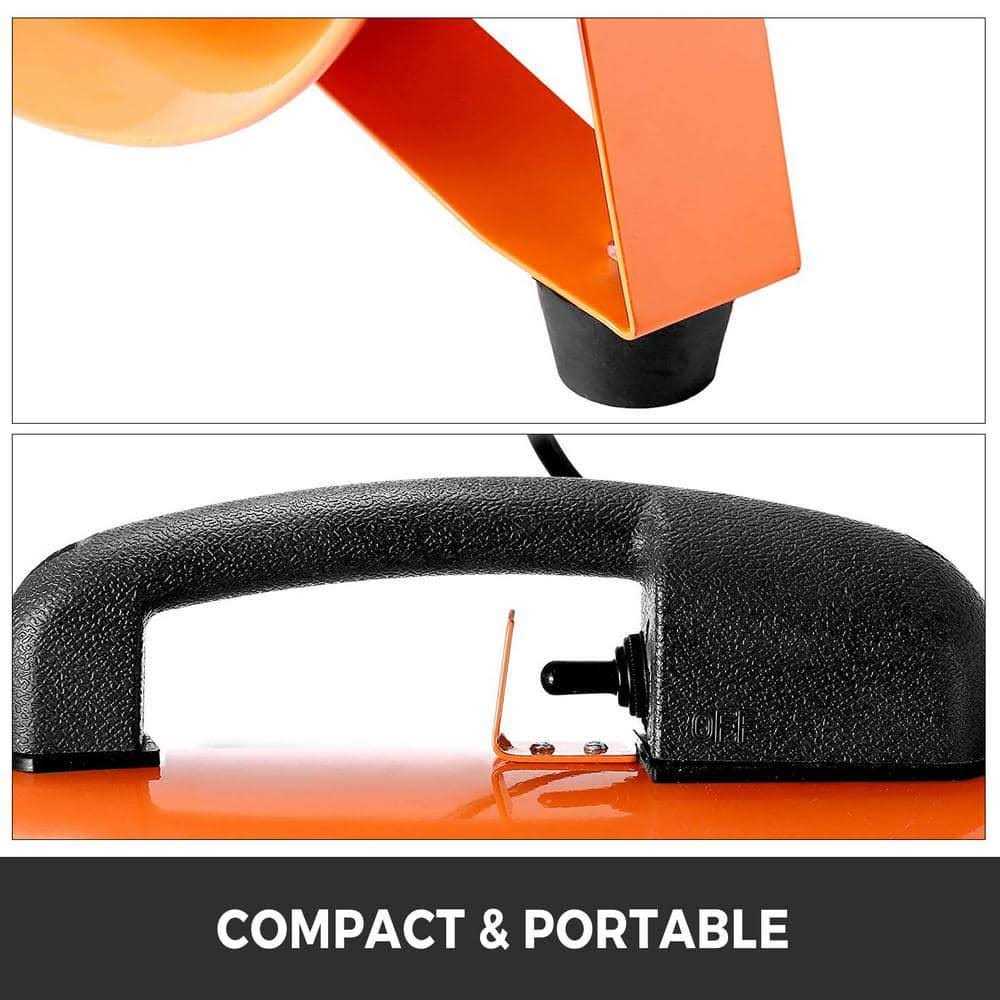 VEVOR Pivoting Blower Fan 10 in. 0.45 HP Portable Ventilator High Velocity with 5M Duct Hose 1520 CFM 3300 RPM for factories - Image 3