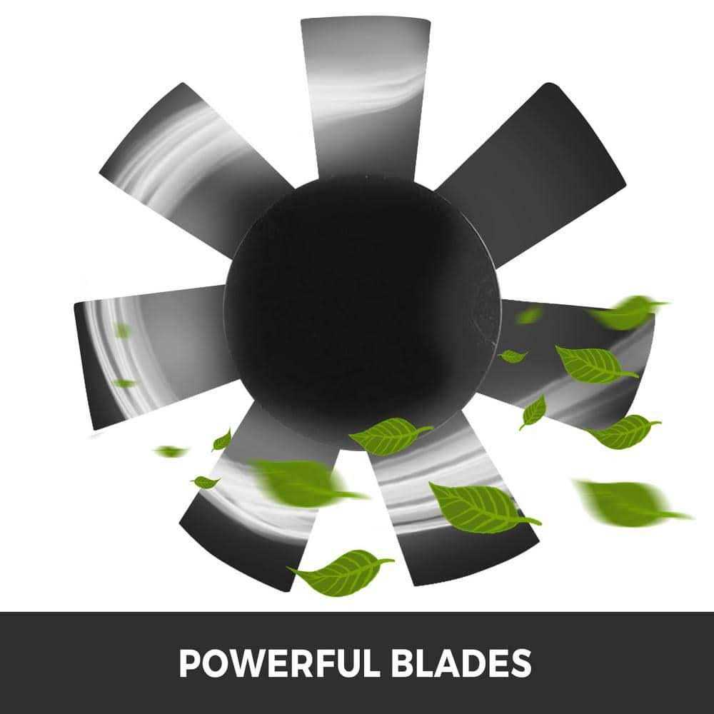 VEVOR Pivoting Blower Fan 10 in. 0.45 HP Portable Ventilator High Velocity with 5M Duct Hose 1520 CFM 3300 RPM for factories - Image 4