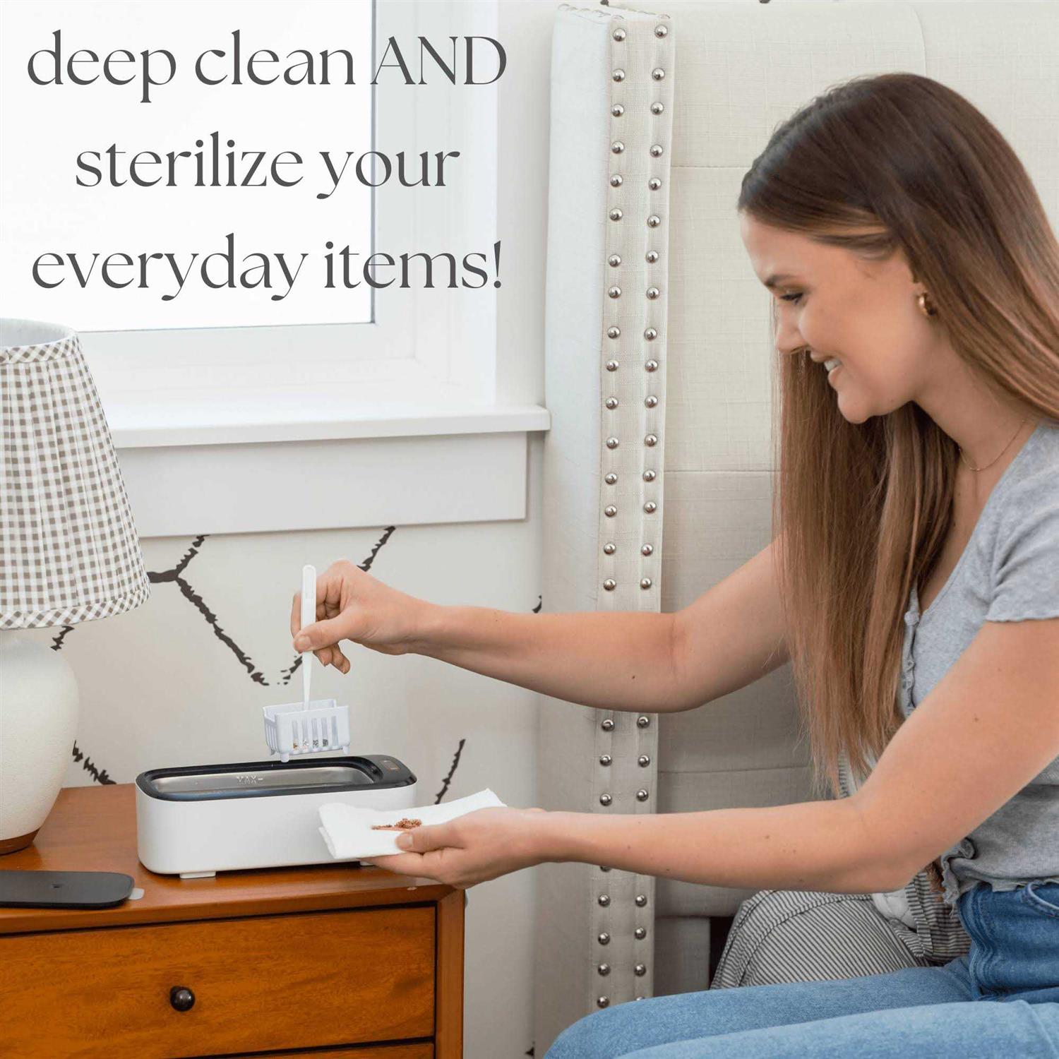 Ultrasonic Jewelry Cleaner & UVC Professional Sterilizer Machine 550ml 46KHz Power Portable Ultra Sonic Cleaner for Cleaning Glasses - Image 2