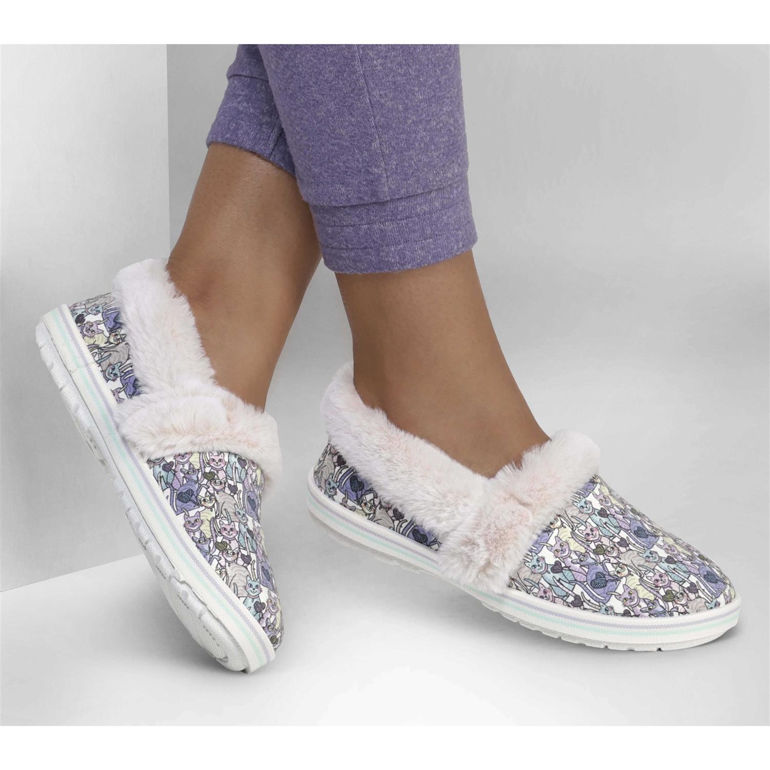 Skechers Women’s Bobs Too Cozy – Knitting Purty Slip-On Shoes | Size 9.0 | Natural | Textile | Vegan - Image 4