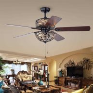 Warehouse Of Tiffany CFL-8423 52 In. Tisaphon Indoor Ceiling Fan with Light Kit