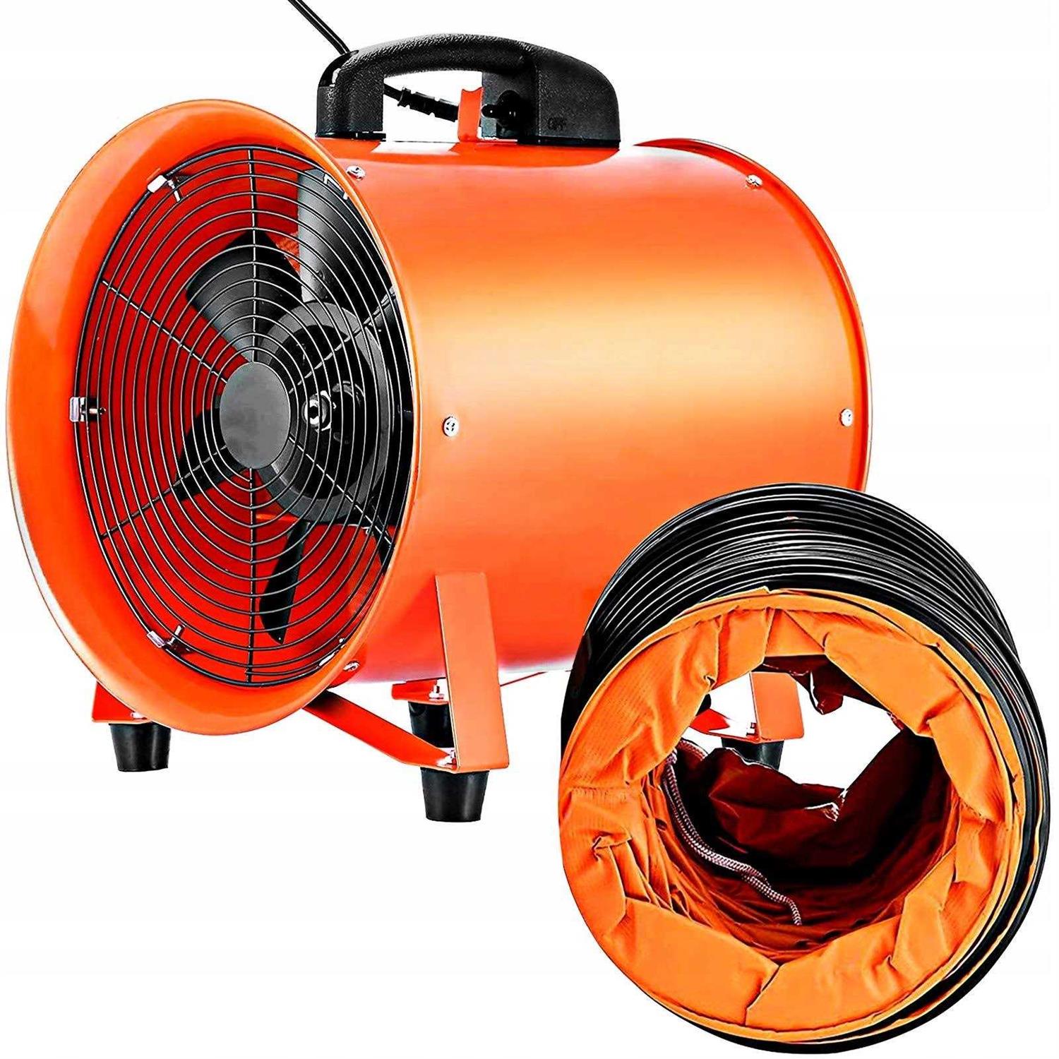 VEVOR Utility Blower Fan 10 Inch Portable Ventilator High Velocity Utility Blower Mighty Mini Low Noise with 5M Duct Hose