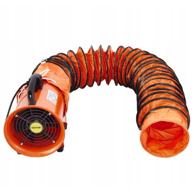 VEVOR Utility Blower Fan 10 Inch Portable Ventilator High Velocity Utility Blower Mighty Mini Low Noise with 5M Duct Hose - Image 4