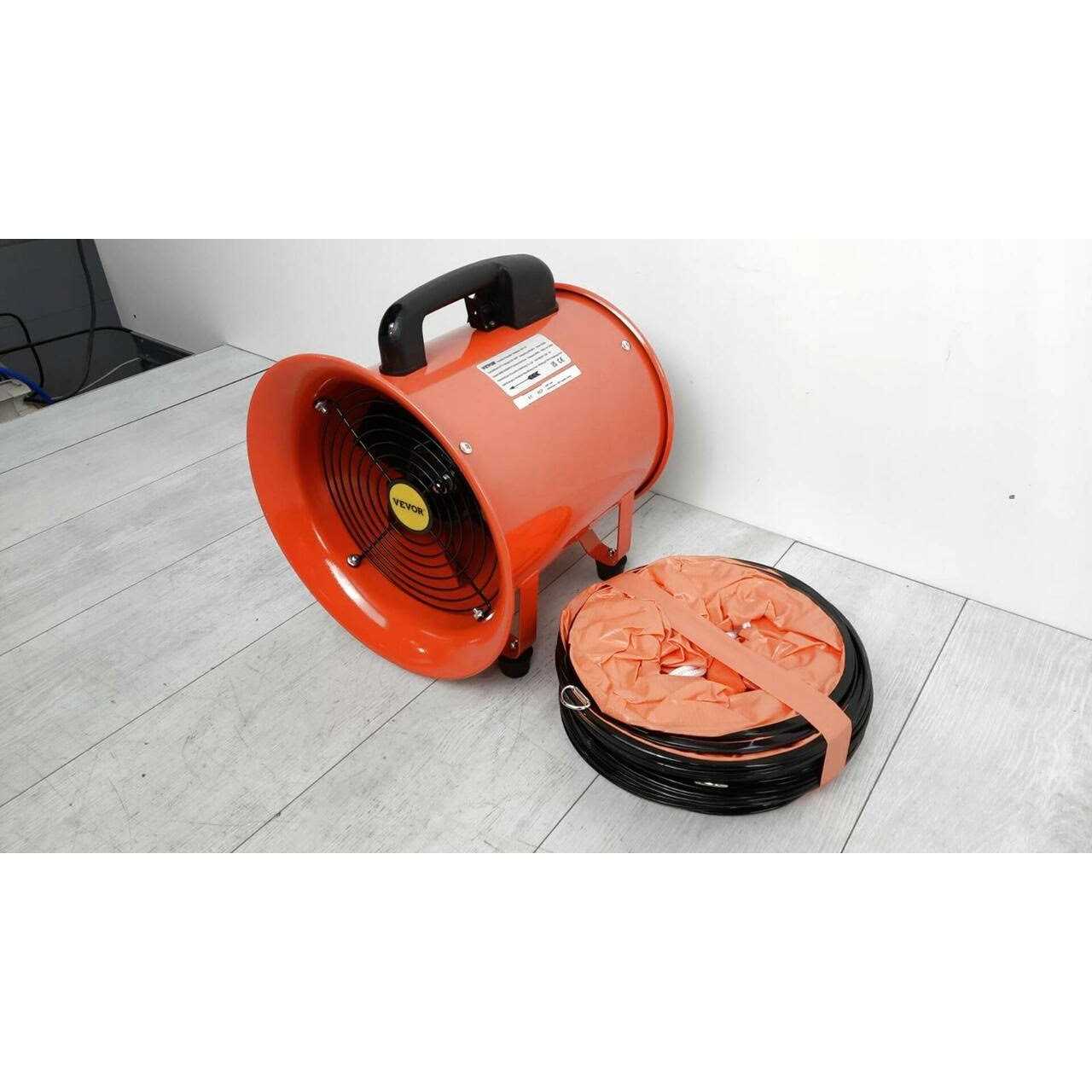 VEVOR Utility Blower Fan 10 Inch Portable Ventilator High Velocity Utility Blower Mighty Mini Low Noise with 5M Duct Hose - Image 5