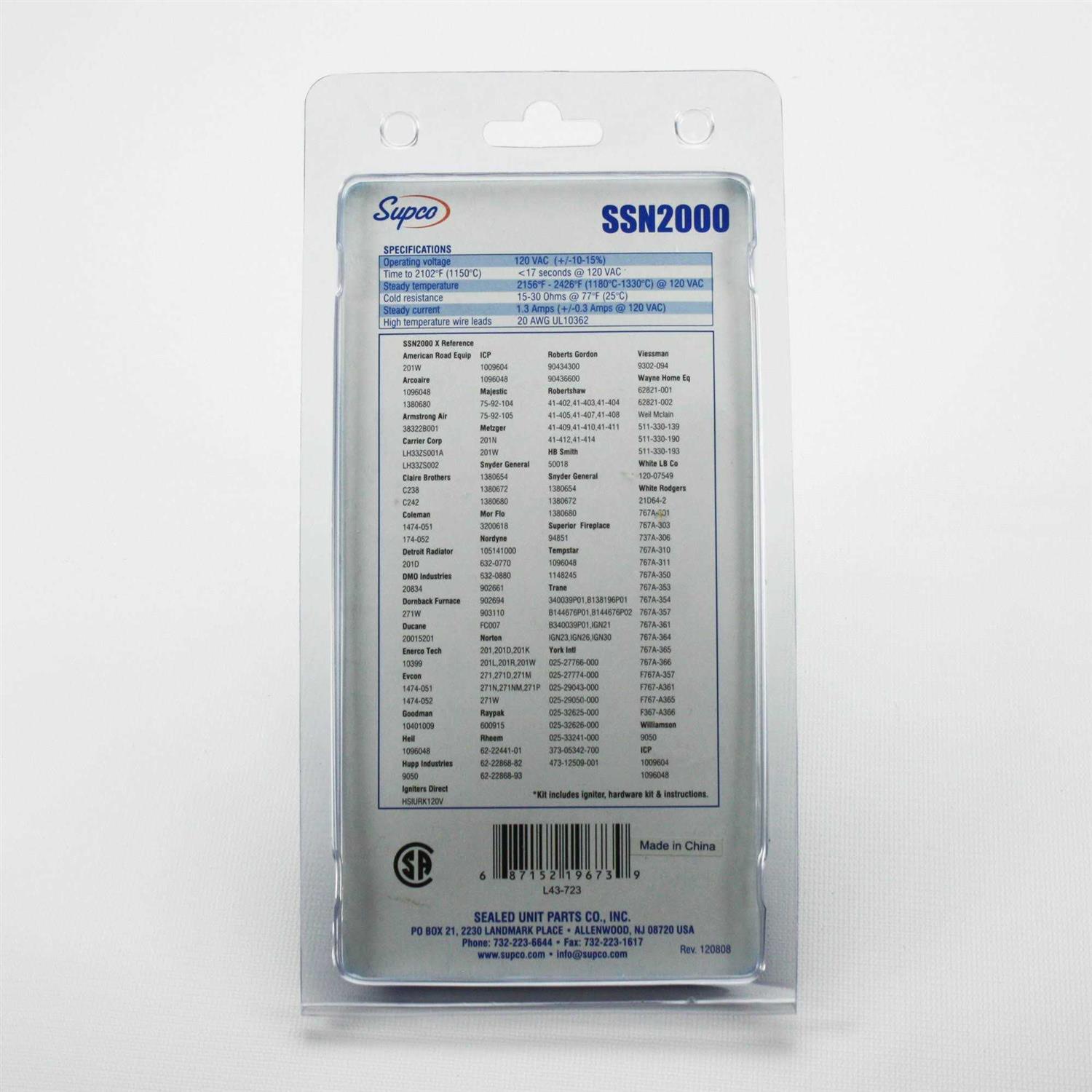 Supco SSN2000 Universal Silicon Nitride Igniter - Image 3