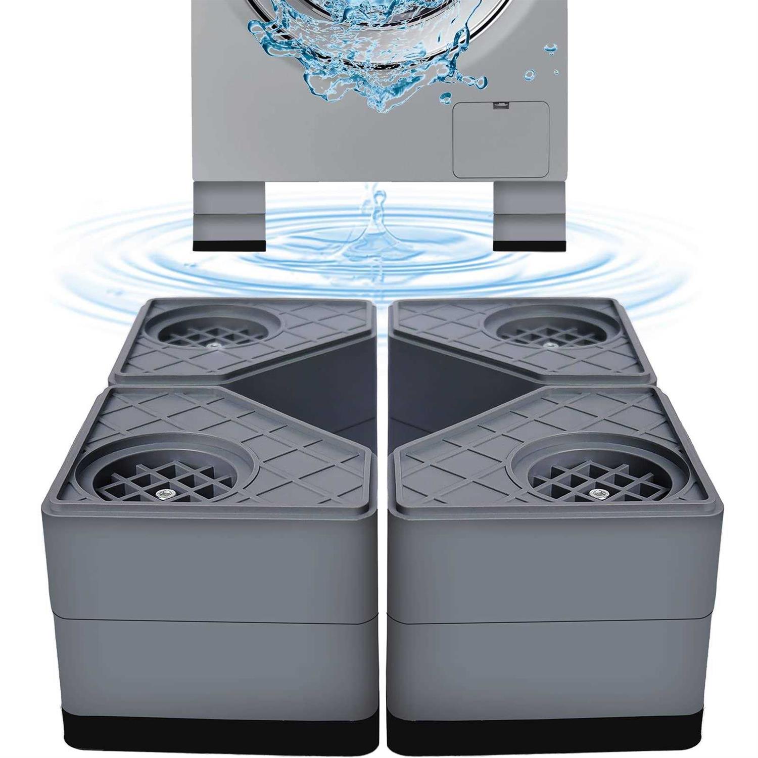 TumiLuben 4 Pcs Double Heightened Anti Vibration Pads for Washing Machine Washer & Dryer Pedestals with 1100 lbs Weight Capacity