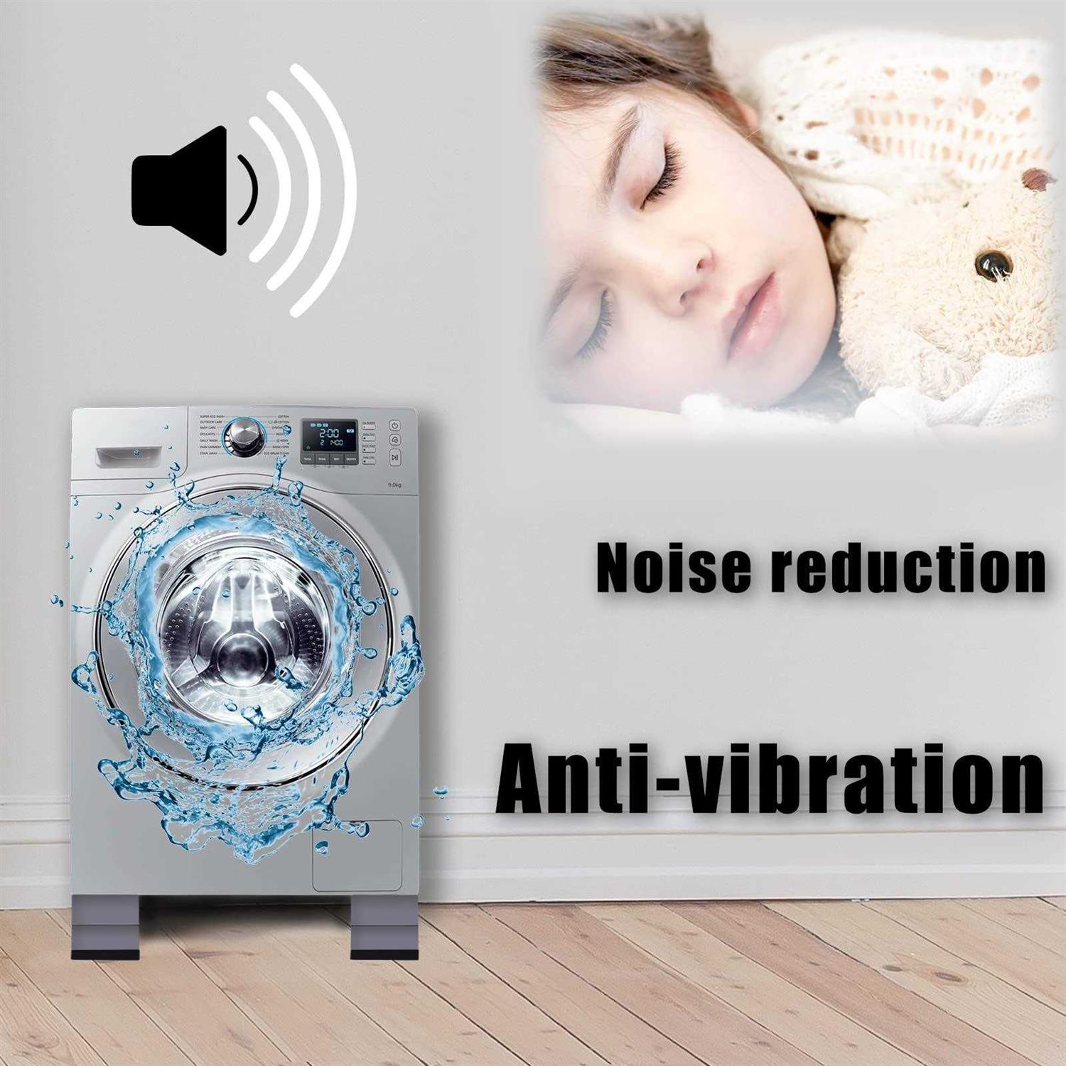 TumiLuben 4 Pcs Double Heightened Anti Vibration Pads for Washing Machine Washer & Dryer Pedestals with 1100 lbs Weight Capacity - Image 2