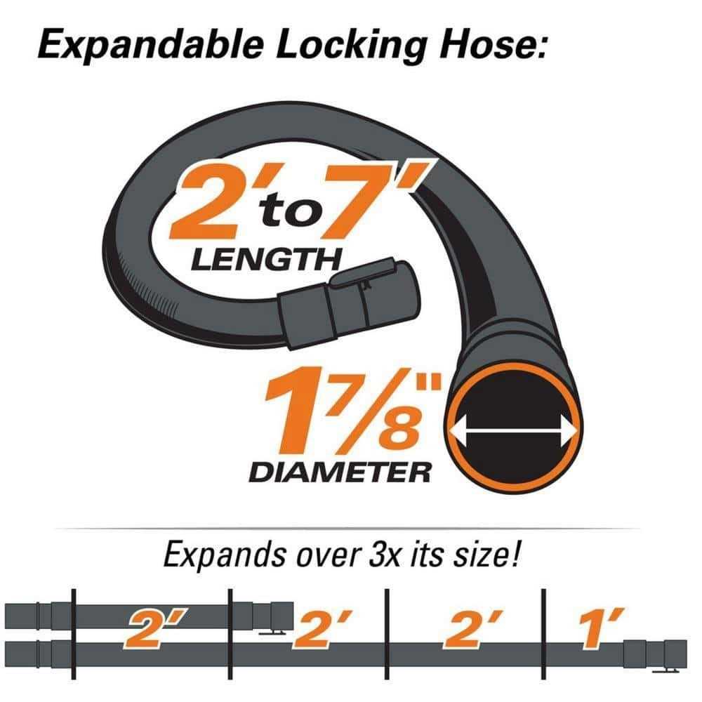 RIDGID VT1721 1-7/8 in. Tug-A-Long Expandable Locking Vacuum Hose for RIDGID VT1721 Wet/Dry Shop Vacuums - Image 3