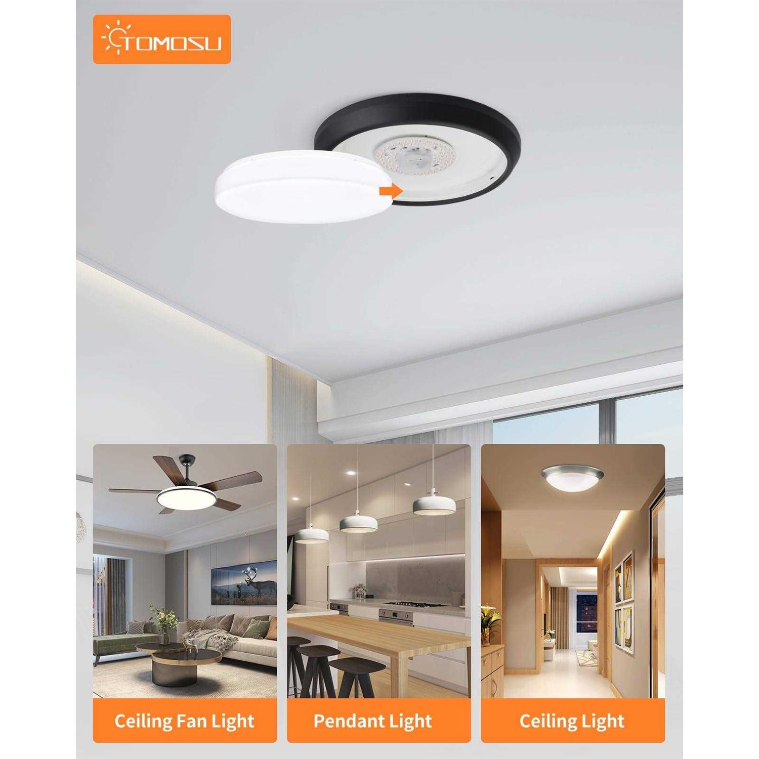 Tomosu Ceiling Fan Replacement Dimmable 3CCT 3000K/4000K/5000K - Image 3