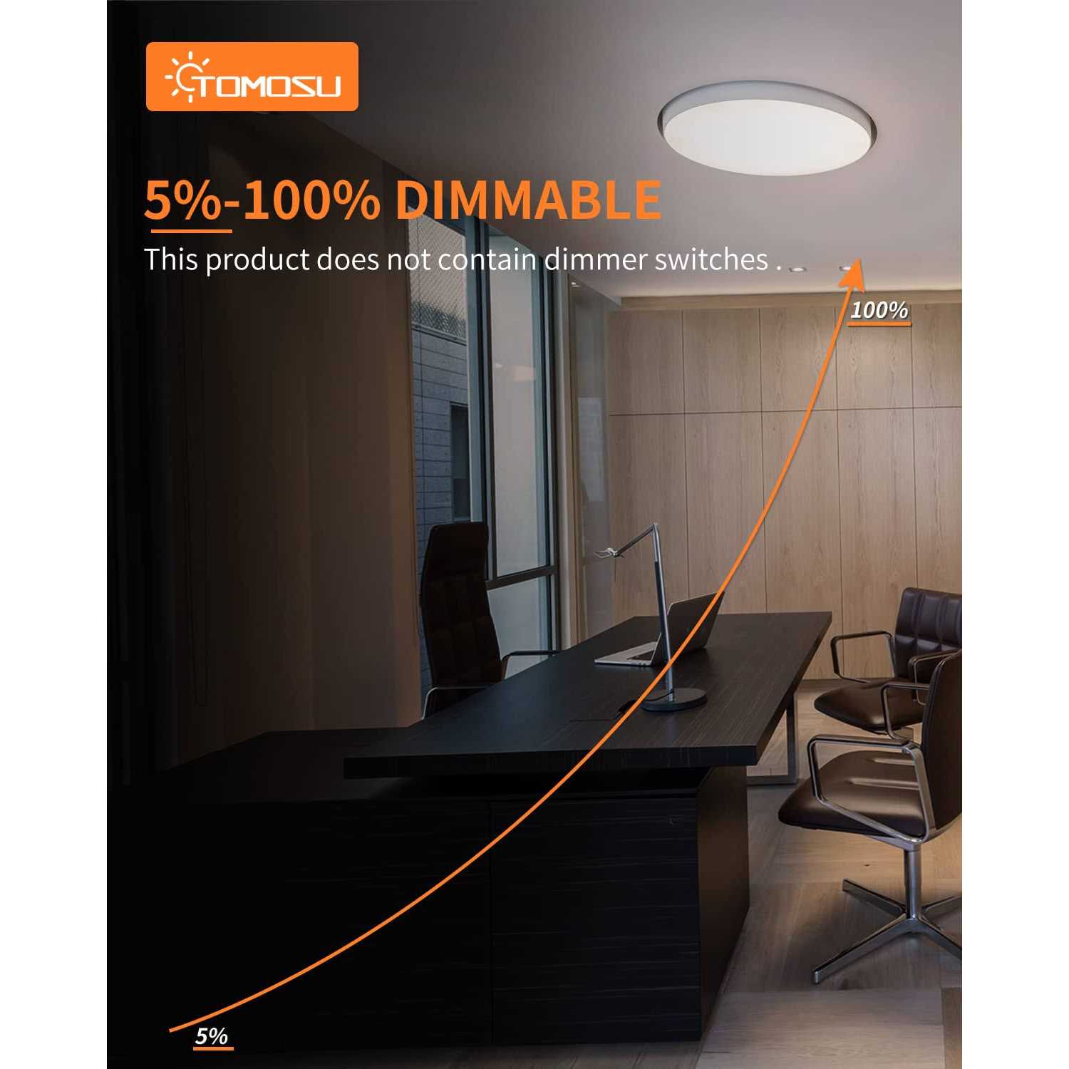 Tomosu Ceiling Fan Replacement Dimmable 3CCT 3000K/4000K/5000K - Image 4