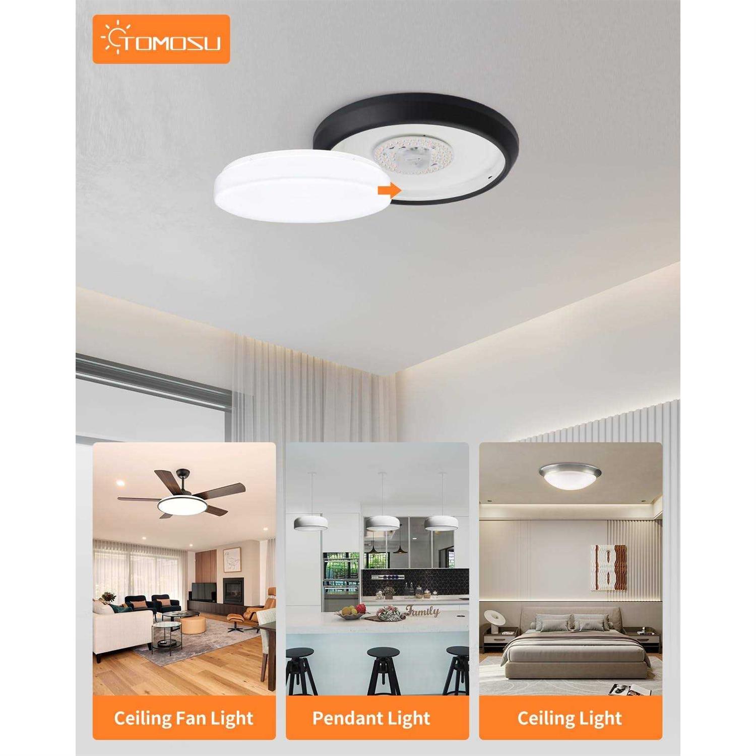 Tomosu Ceiling Fan Replacement Dimmable 3CCT 3000K/4000K/5000K - Image 2