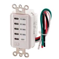 TEKLECTRIC Bathroom Fan Auto Shut Off Preset Countdown Wall Switch Timer