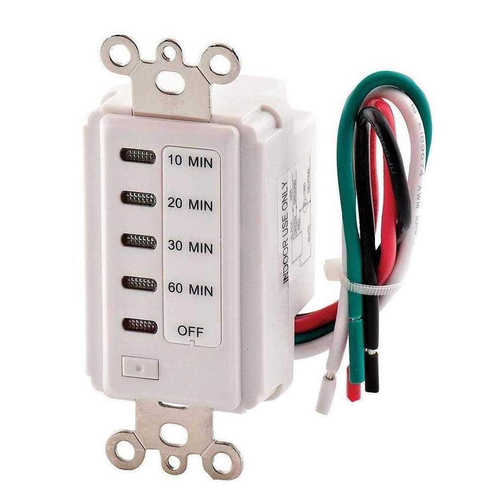 TEKLECTRIC Bathroom Fan Auto Shut Off Preset Countdown Wall Switch Timer