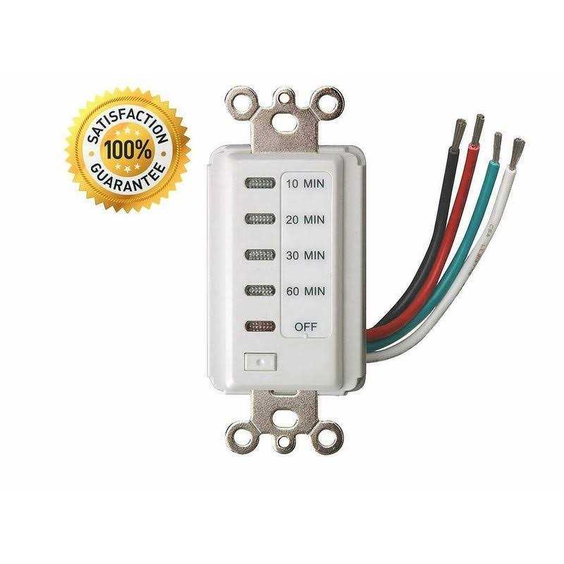 TEKLECTRIC Bathroom Fan Auto Shut Off Preset Countdown Wall Switch Timer - Image 2